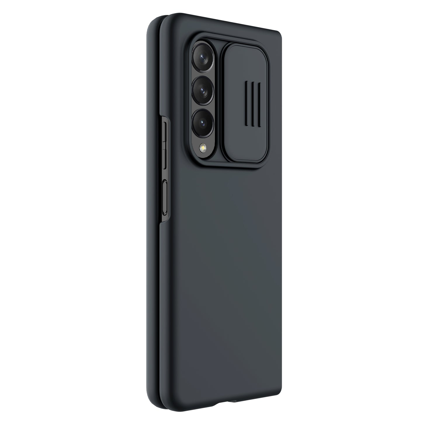 NILLKIN for Samsung Galaxy Z Fold3 5G Dual Layer Hybrid Hard PC Soft Silicone Shockproof Protective Case with Slide Camera Lens Cover