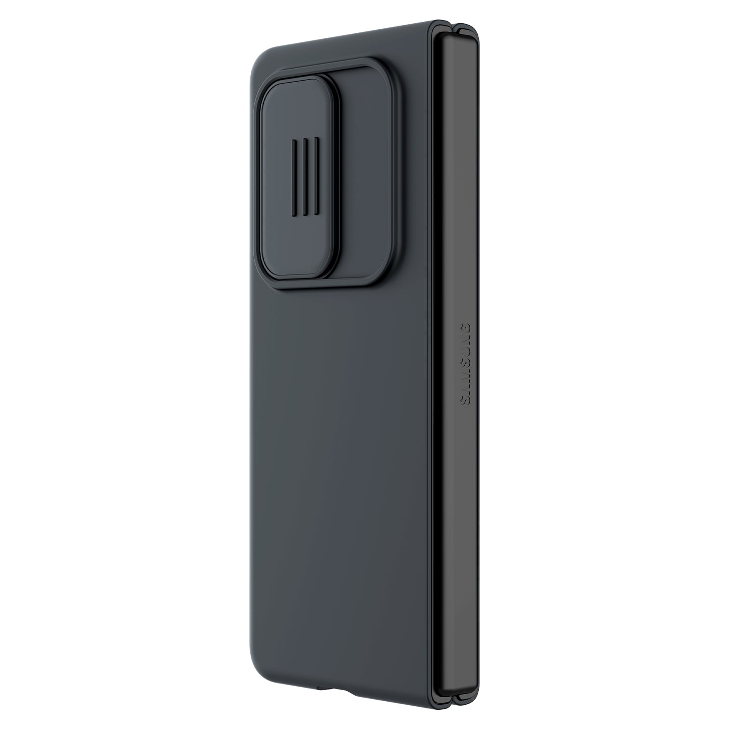 NILLKIN for Samsung Galaxy Z Fold3 5G Dual Layer Hybrid Hard PC Soft Silicone Shockproof Protective Case with Slide Camera Lens Cover