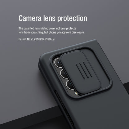 NILLKIN for Samsung Galaxy Z Fold3 5G Dual Layer Hybrid Hard PC Soft Silicone Shockproof Protective Case with Slide Camera Lens Cover