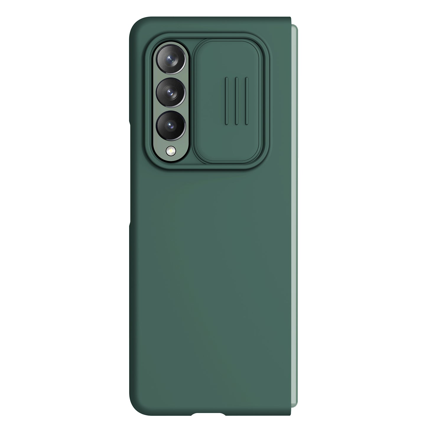 NILLKIN for Samsung Galaxy Z Fold3 5G Dual Layer Hybrid Hard PC Soft Silicone Shockproof Protective Case with Slide Camera Lens Cover