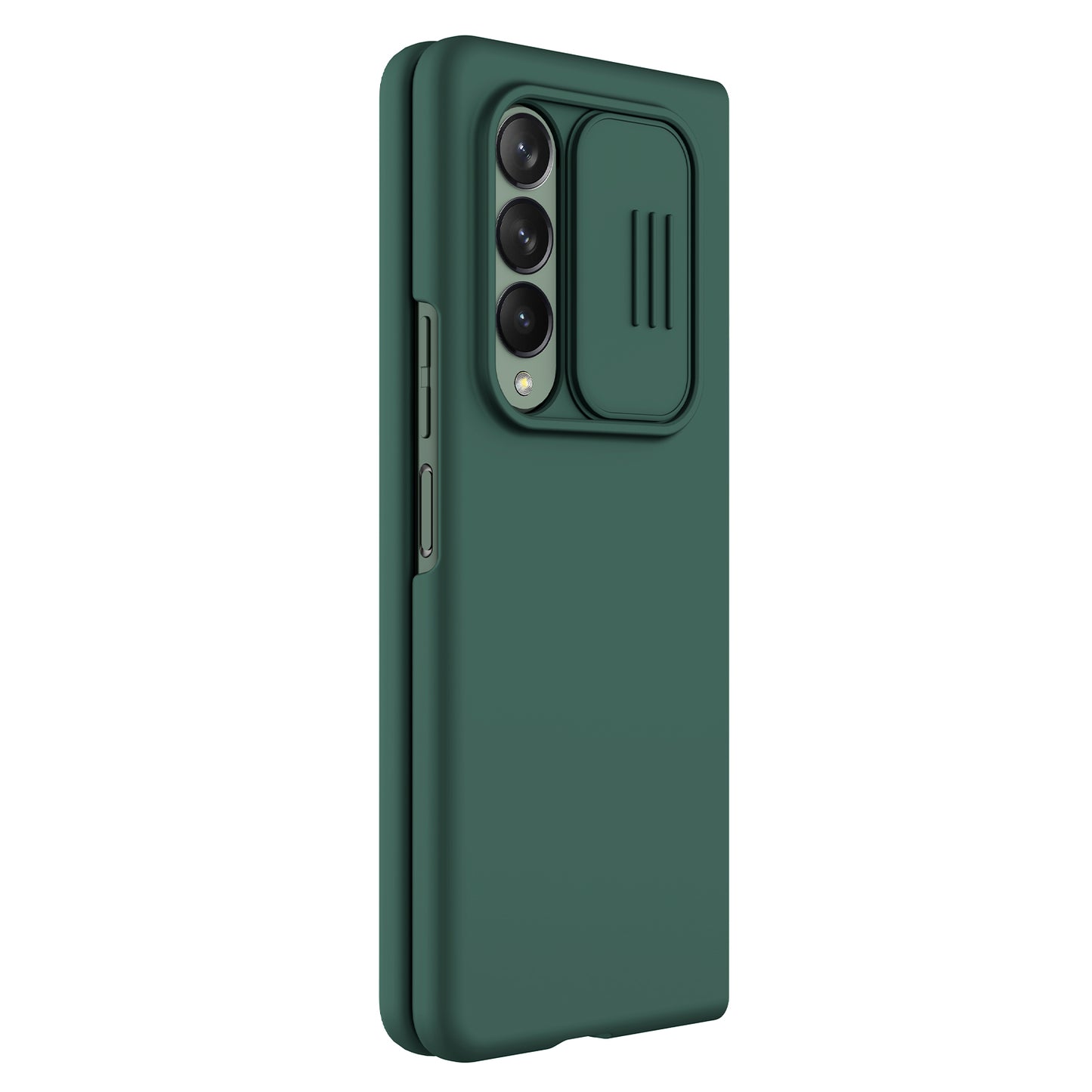 NILLKIN for Samsung Galaxy Z Fold3 5G Dual Layer Hybrid Hard PC Soft Silicone Shockproof Protective Case with Slide Camera Lens Cover