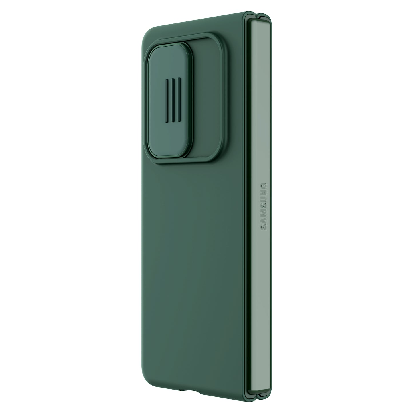 NILLKIN for Samsung Galaxy Z Fold3 5G Dual Layer Hybrid Hard PC Soft Silicone Shockproof Protective Case with Slide Camera Lens Cover