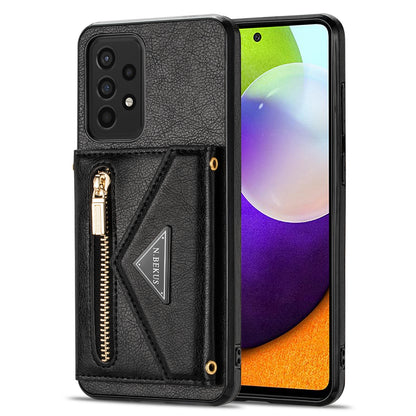 N.BEKUS Phone Case for Samsung Galaxy A52 4G/5G / A52s 5G, PU Leather + TPU Card Slots Holder Kickstand Cover with Strap