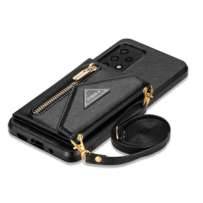 N.BEKUS Phone Case for Samsung Galaxy A52 4G/5G / A52s 5G, PU Leather + TPU Card Slots Holder Kickstand Cover with Strap