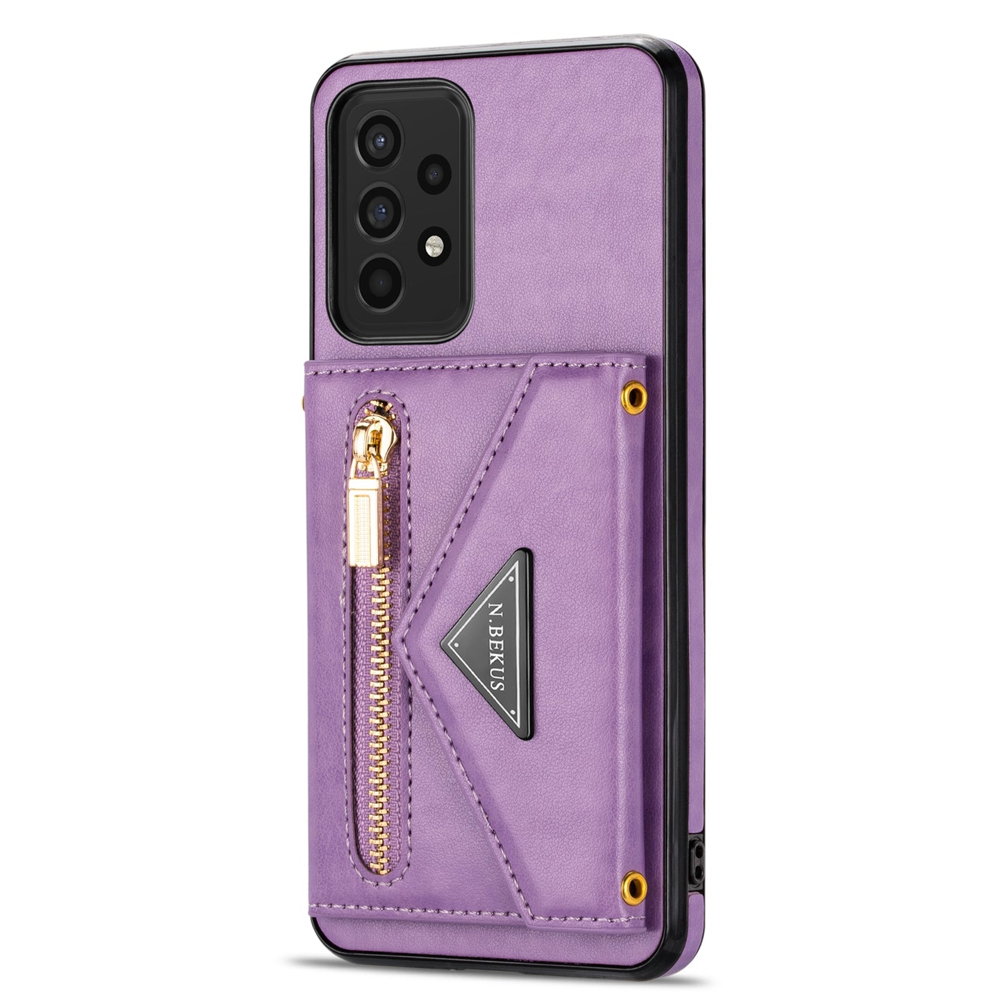 N.BEKUS Phone Case for Samsung Galaxy A52 4G/5G / A52s 5G, PU Leather + TPU Card Slots Holder Kickstand Cover with Strap