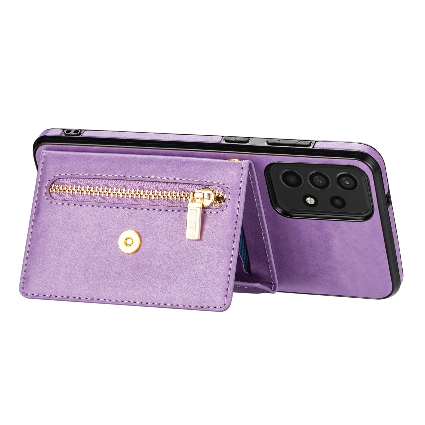 N.BEKUS Phone Case for Samsung Galaxy A52 4G/5G / A52s 5G, PU Leather + TPU Card Slots Holder Kickstand Cover with Strap