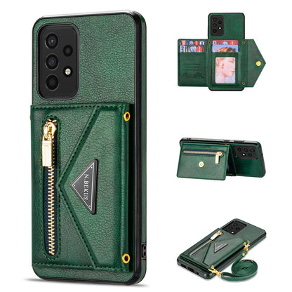 N.BEKUS Phone Case for Samsung Galaxy A52 4G/5G / A52s 5G, PU Leather + TPU Card Slots Holder Kickstand Cover with Strap