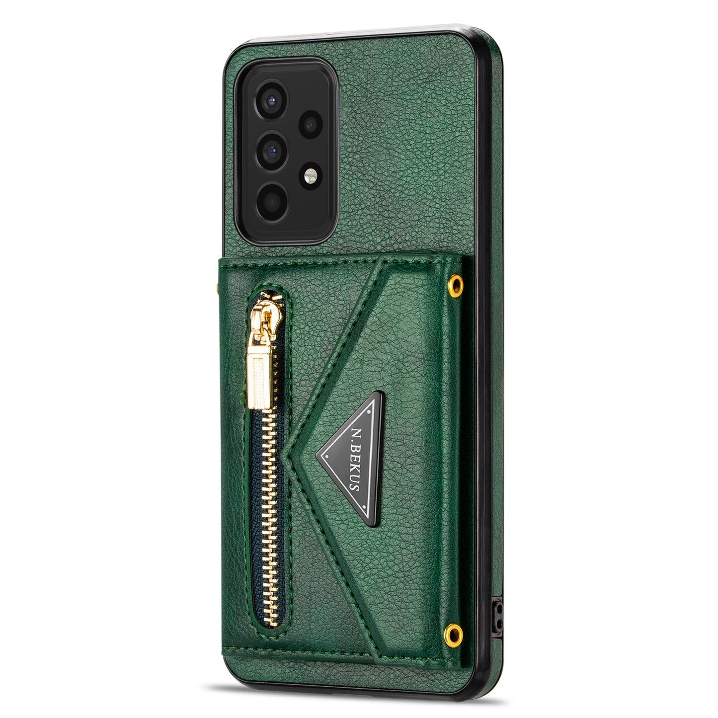 N.BEKUS Phone Case for Samsung Galaxy A52 4G/5G / A52s 5G, PU Leather + TPU Card Slots Holder Kickstand Cover with Strap