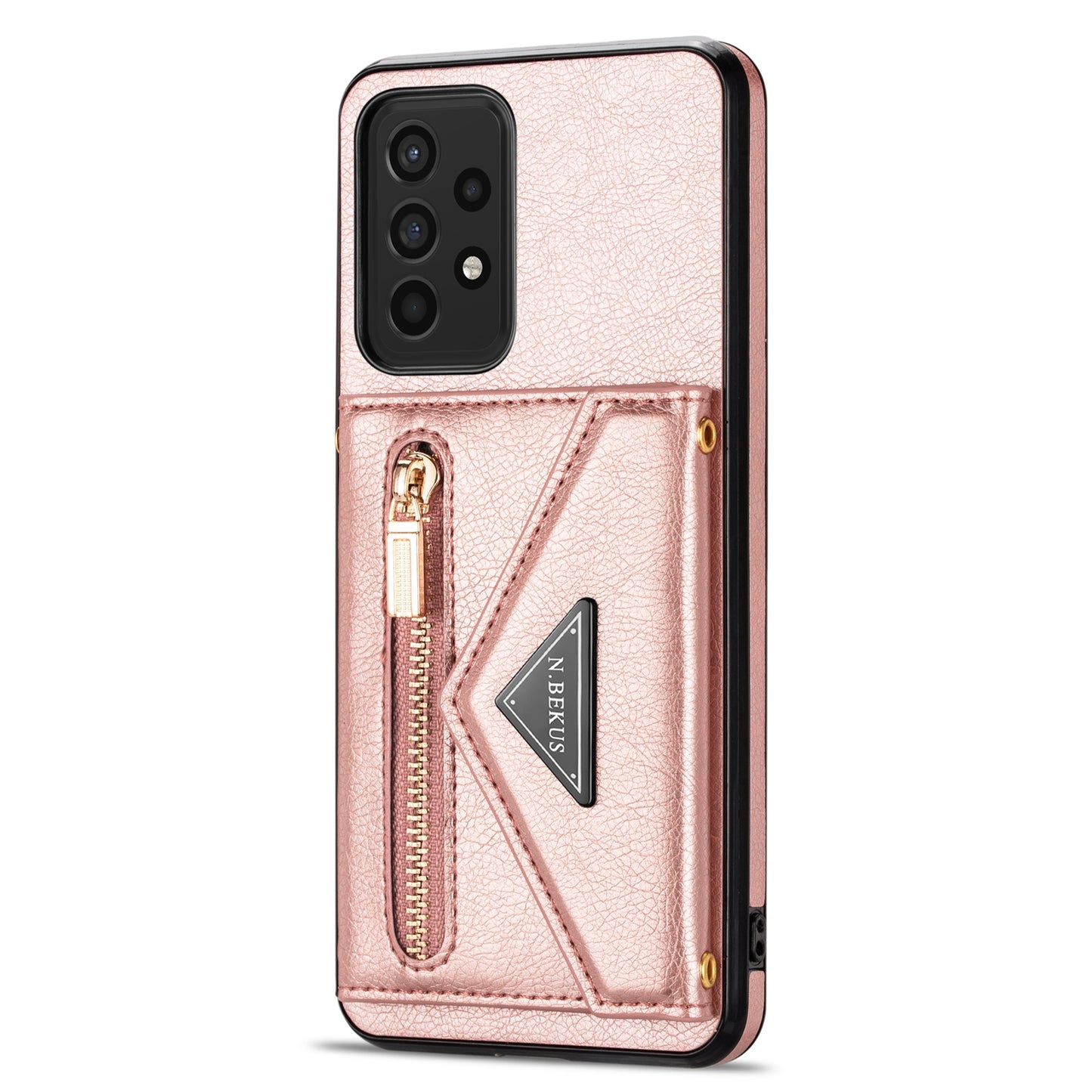 N.BEKUS Phone Case for Samsung Galaxy A52 4G/5G / A52s 5G, PU Leather + TPU Card Slots Holder Kickstand Cover with Strap