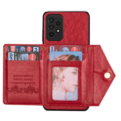 N.BEKUS Phone Case for Samsung Galaxy A52 4G/5G / A52s 5G, PU Leather + TPU Card Slots Holder Kickstand Cover with Strap
