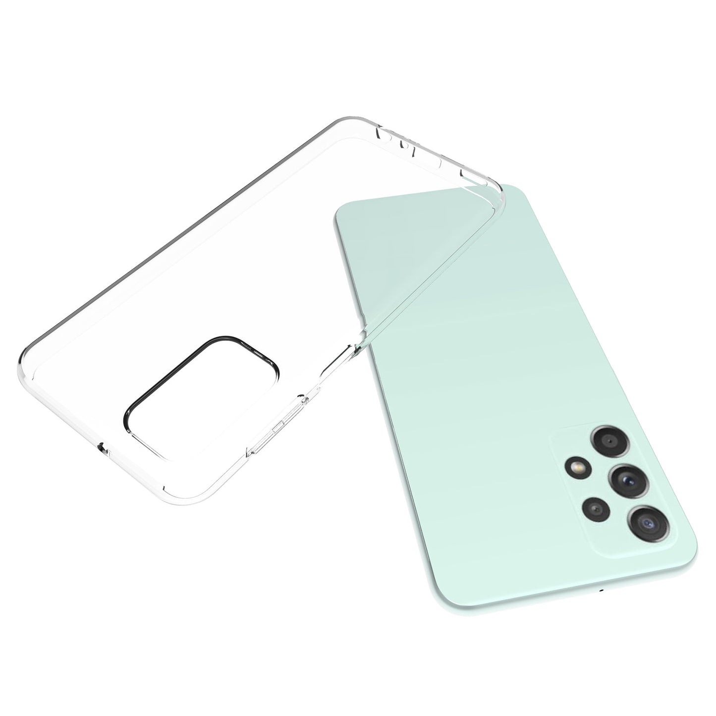 10Pcs/Pack Clear Anti-watermark Case for Samsung Galaxy A23, Soft TPU Light Precise Cutout Back Cover Protector