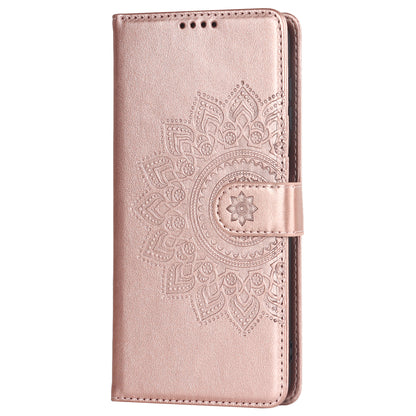 For Samsung Galaxy A12 R61 Texture Felled Seam PU Leather + TPU Stand Phone Case Pattern Imprinted Wallet Cover