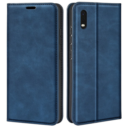 For Samsung Galaxy Xcover Pro PU Leather Attached TPU Inner Case Stand Function Magnetic Auto-absorbed Skin Touch Flip Wallet Phone Cover