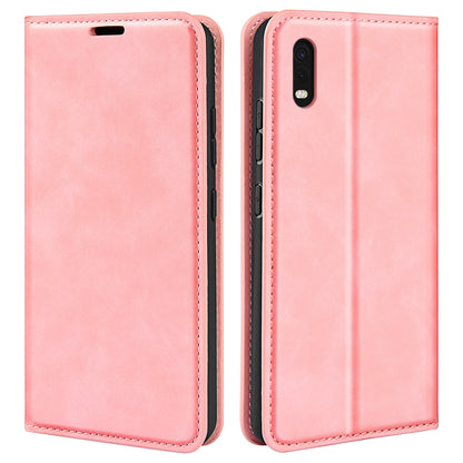 For Samsung Galaxy Xcover Pro PU Leather Attached TPU Inner Case Stand Function Magnetic Auto-absorbed Skin Touch Flip Wallet Phone Cover