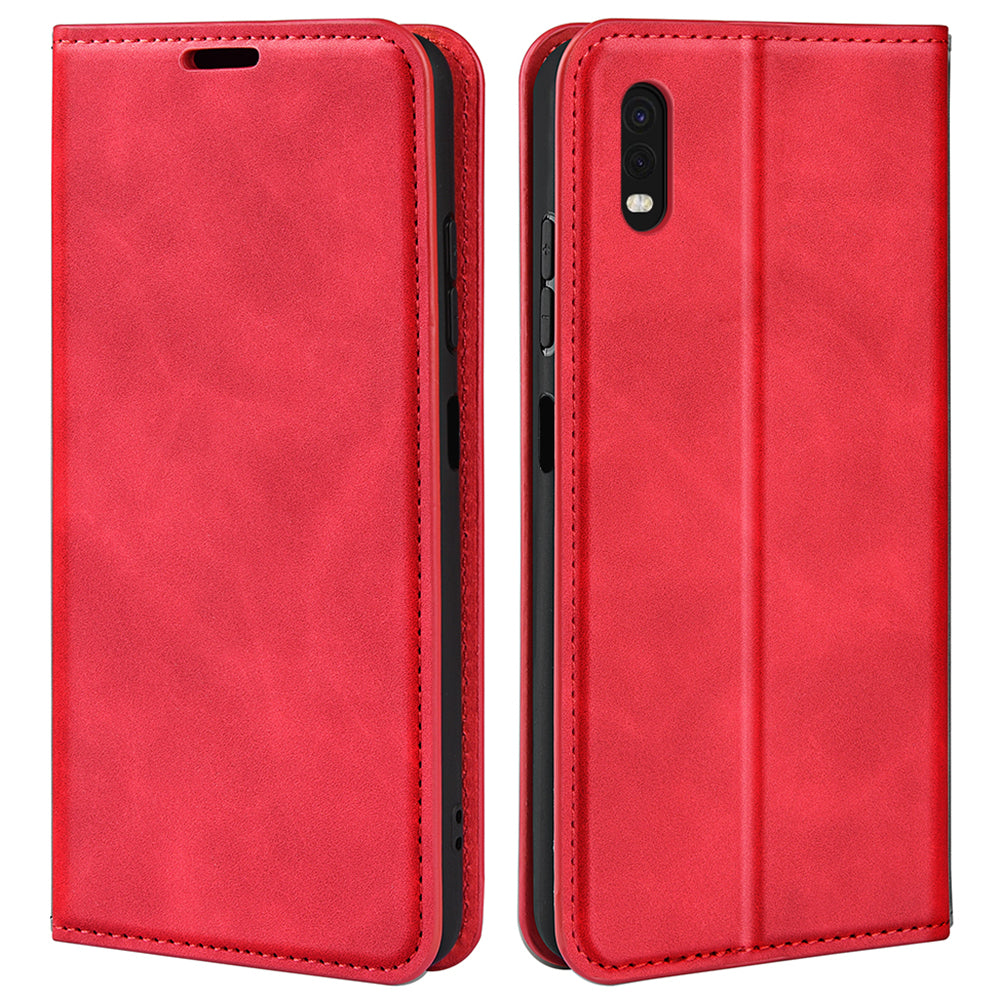 For Samsung Galaxy Xcover Pro PU Leather Attached TPU Inner Case Stand Function Magnetic Auto-absorbed Skin Touch Flip Wallet Phone Cover