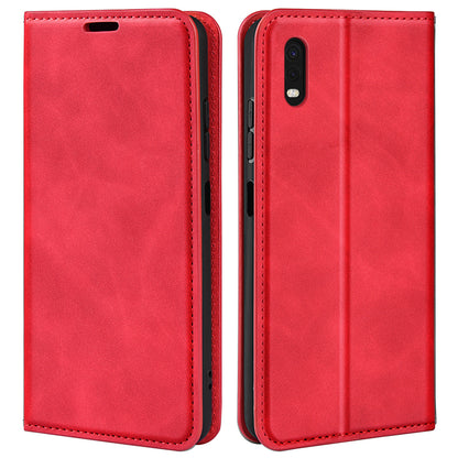 For Samsung Galaxy Xcover Pro PU Leather Attached TPU Inner Case Stand Function Magnetic Auto-absorbed Skin Touch Flip Wallet Phone Cover