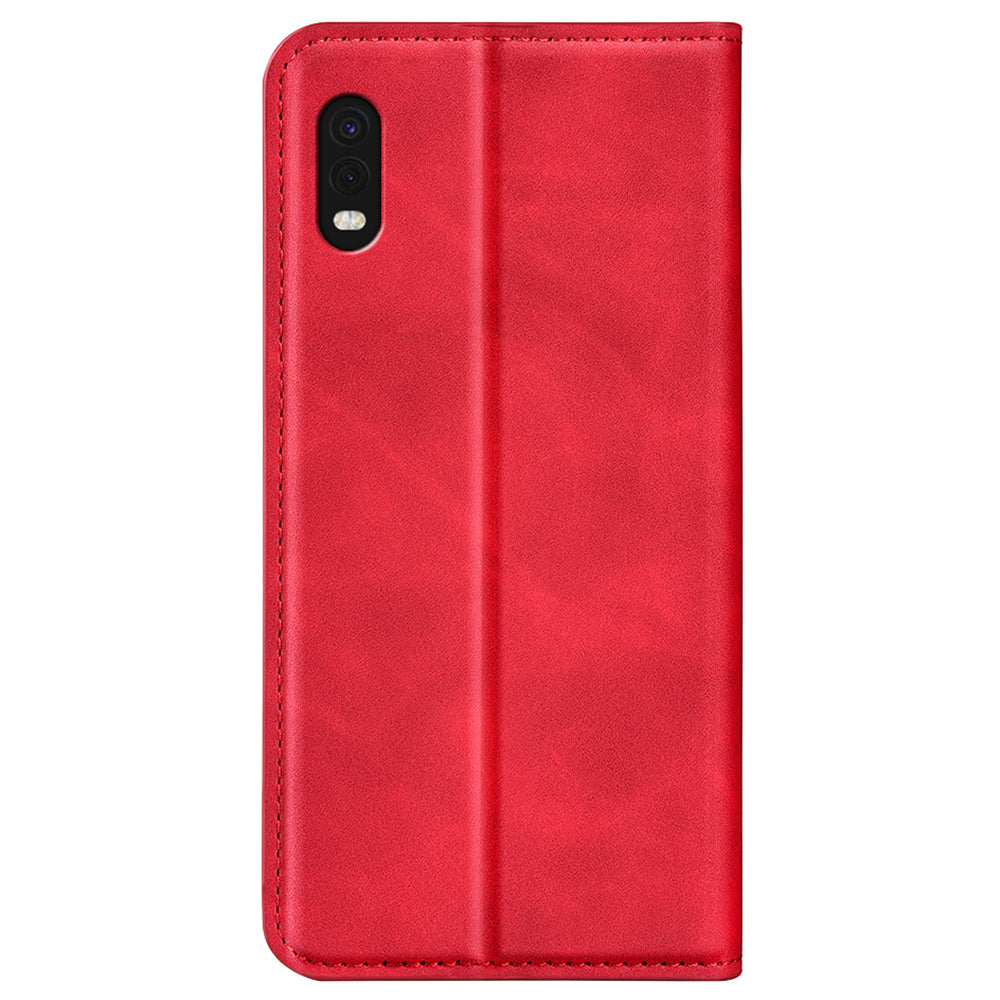 For Samsung Galaxy Xcover Pro PU Leather Attached TPU Inner Case Stand Function Magnetic Auto-absorbed Skin Touch Flip Wallet Phone Cover