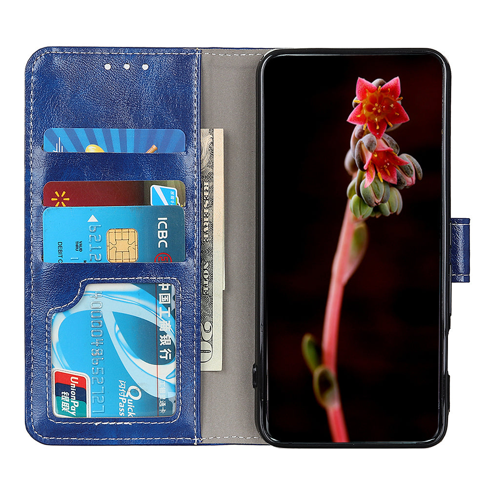 Retro Style Crazy Horse Texture Leather Case for Samsung Galaxy A23 4G (165.4 x 76.9 x 8.4mm)/(165.4 x 76.9 x 8.4mm), Folio Flip Wallet Stand Design Phone Case Cover Accessory