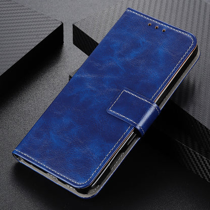 Retro Style Crazy Horse Texture Leather Case for Samsung Galaxy A23 4G (165.4 x 76.9 x 8.4mm)/(165.4 x 76.9 x 8.4mm), Folio Flip Wallet Stand Design Phone Case Cover Accessory
