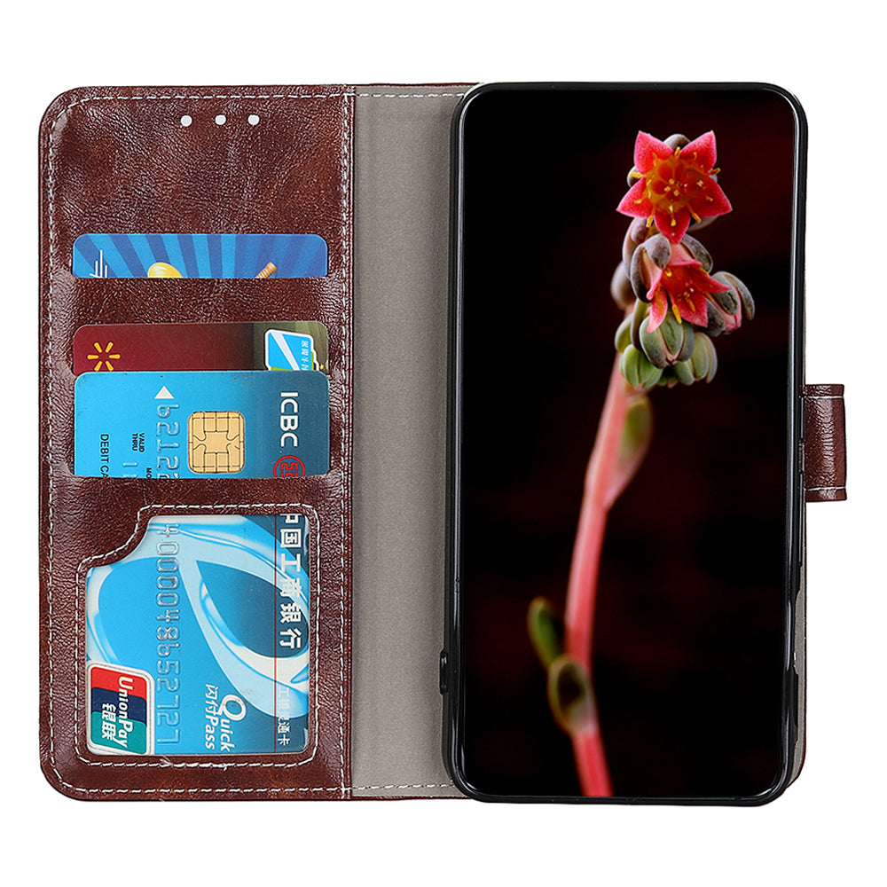 Retro Style Crazy Horse Texture Leather Case for Samsung Galaxy A23 4G (165.4 x 76.9 x 8.4mm)/(165.4 x 76.9 x 8.4mm), Folio Flip Wallet Stand Design Phone Case Cover Accessory