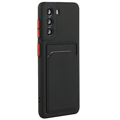 Card Slot Case for Samsung Galaxy S22 5G, Slim Fit Protective Soft TPU Shockproof Back Cover