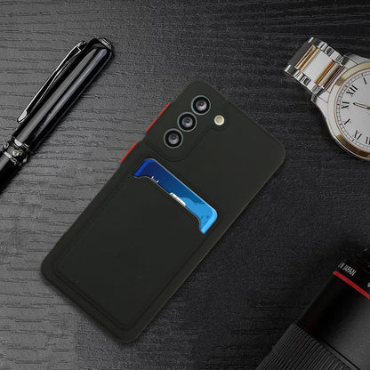 Card Slot Case for Samsung Galaxy S22 5G, Slim Fit Protective Soft TPU Shockproof Back Cover