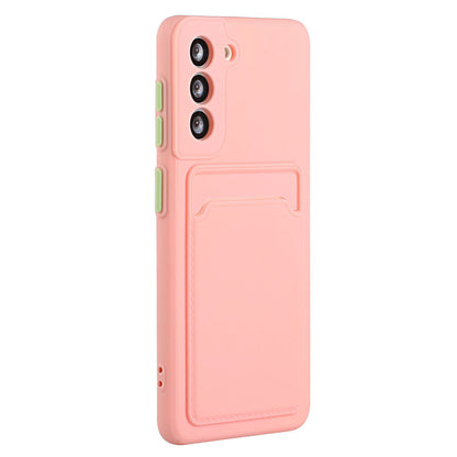 Card Slot Case for Samsung Galaxy S22 5G, Slim Fit Protective Soft TPU Shockproof Back Cover