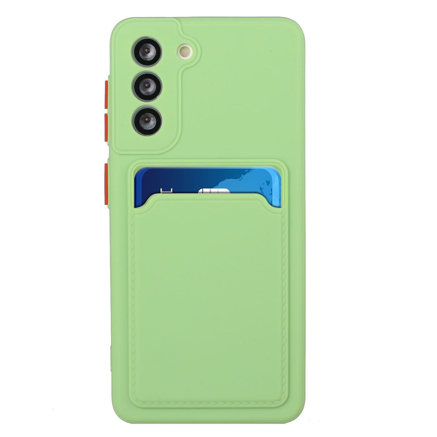 Card Slot Case for Samsung Galaxy S22 5G, Slim Fit Protective Soft TPU Shockproof Back Cover