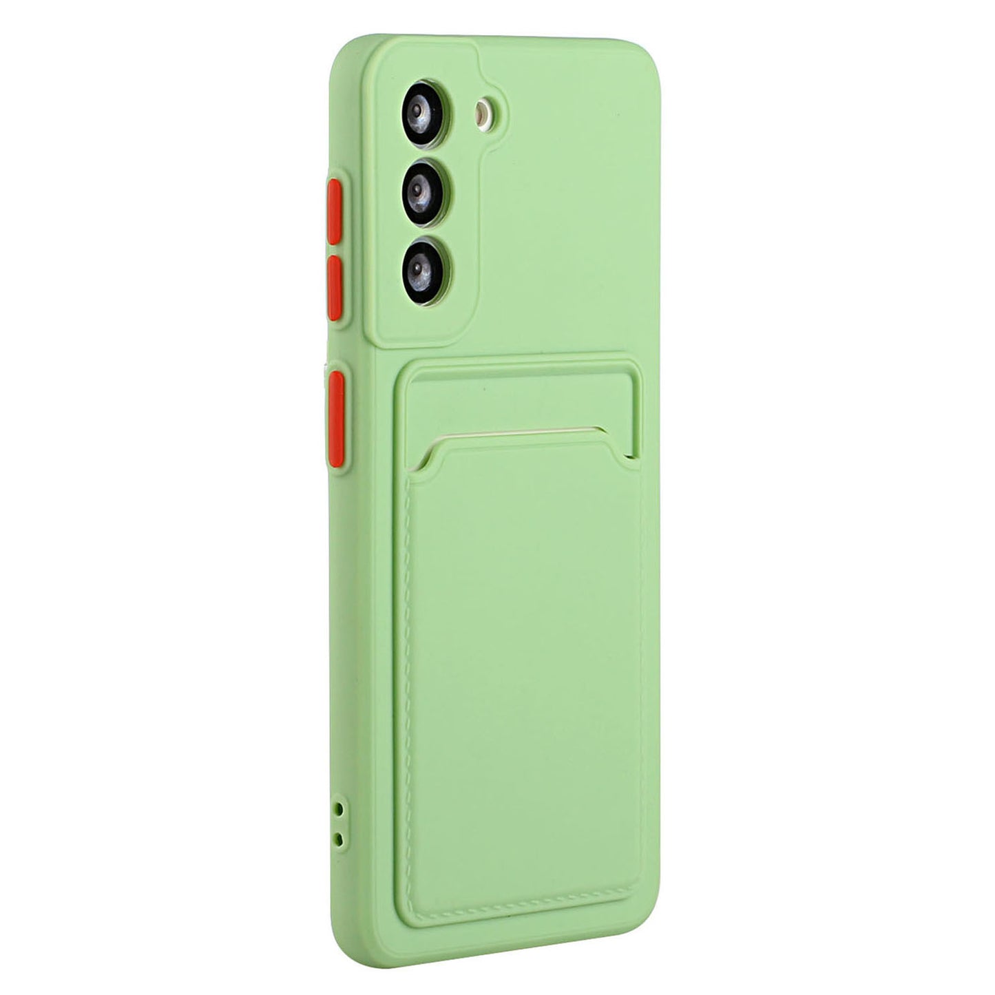 Card Slot Case for Samsung Galaxy S22 5G, Slim Fit Protective Soft TPU Shockproof Back Cover