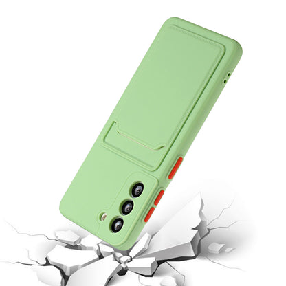 Card Slot Case for Samsung Galaxy S22 5G, Slim Fit Protective Soft TPU Shockproof Back Cover