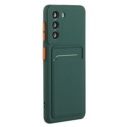 Card Slot Case for Samsung Galaxy S22 5G, Slim Fit Protective Soft TPU Shockproof Back Cover