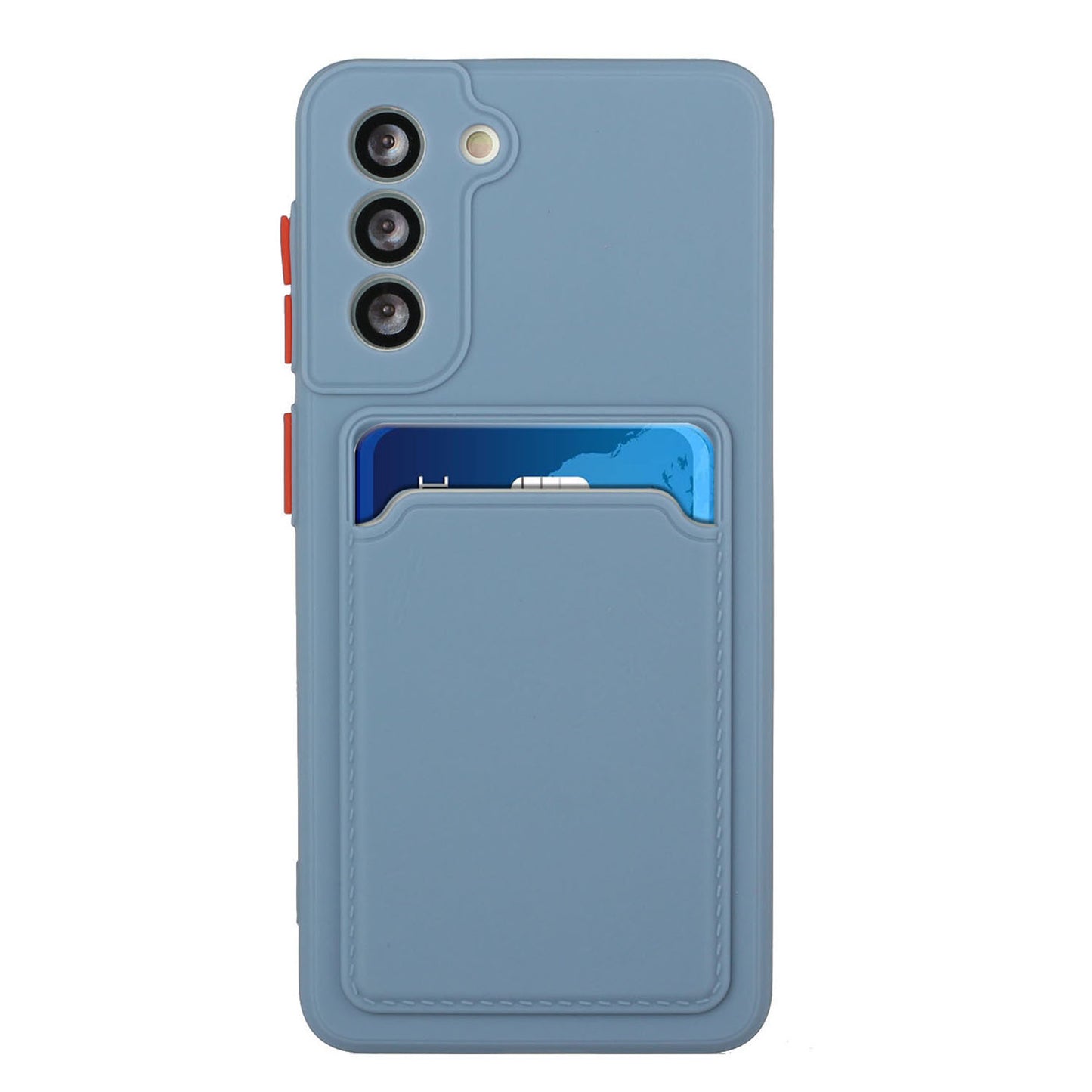 Card Slot Case for Samsung Galaxy S22 5G, Slim Fit Protective Soft TPU Shockproof Back Cover