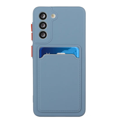 Card Slot Case for Samsung Galaxy S22 5G, Slim Fit Protective Soft TPU Shockproof Back Cover