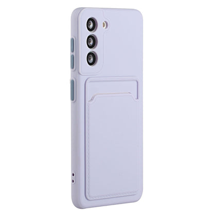 Card Slot Case for Samsung Galaxy S22 5G, Slim Fit Protective Soft TPU Shockproof Back Cover