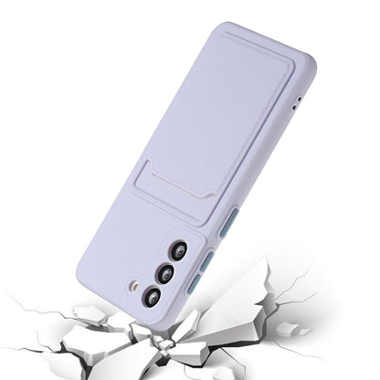 Card Slot Case for Samsung Galaxy S22 5G, Slim Fit Protective Soft TPU Shockproof Back Cover