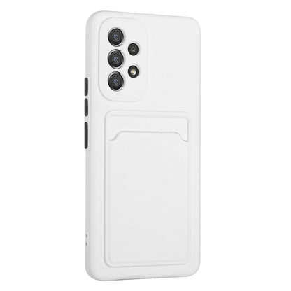 For Samsung Galaxy A53 5G Card Holder Slot Soft TPU Shockproof Anti-Scratch Case Case with Camera Lens Protection
