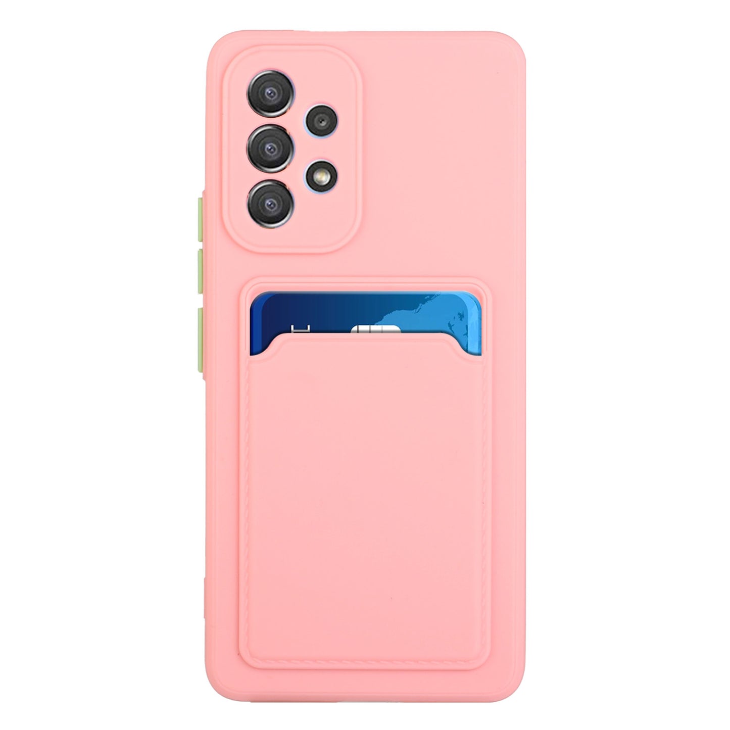 For Samsung Galaxy A53 5G Card Holder Slot Soft TPU Shockproof Anti-Scratch Case Case with Camera Lens Protection