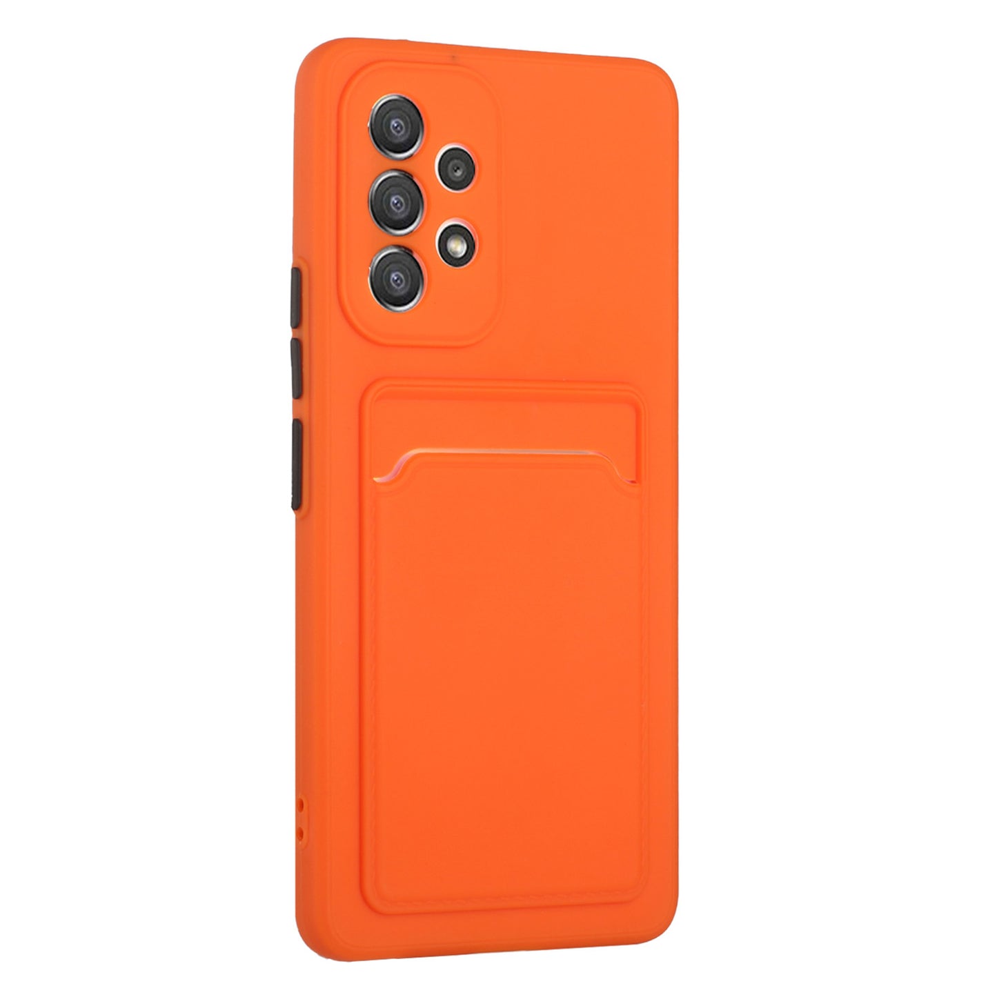 For Samsung Galaxy A53 5G Card Holder Slot Soft TPU Shockproof Anti-Scratch Case Case with Camera Lens Protection