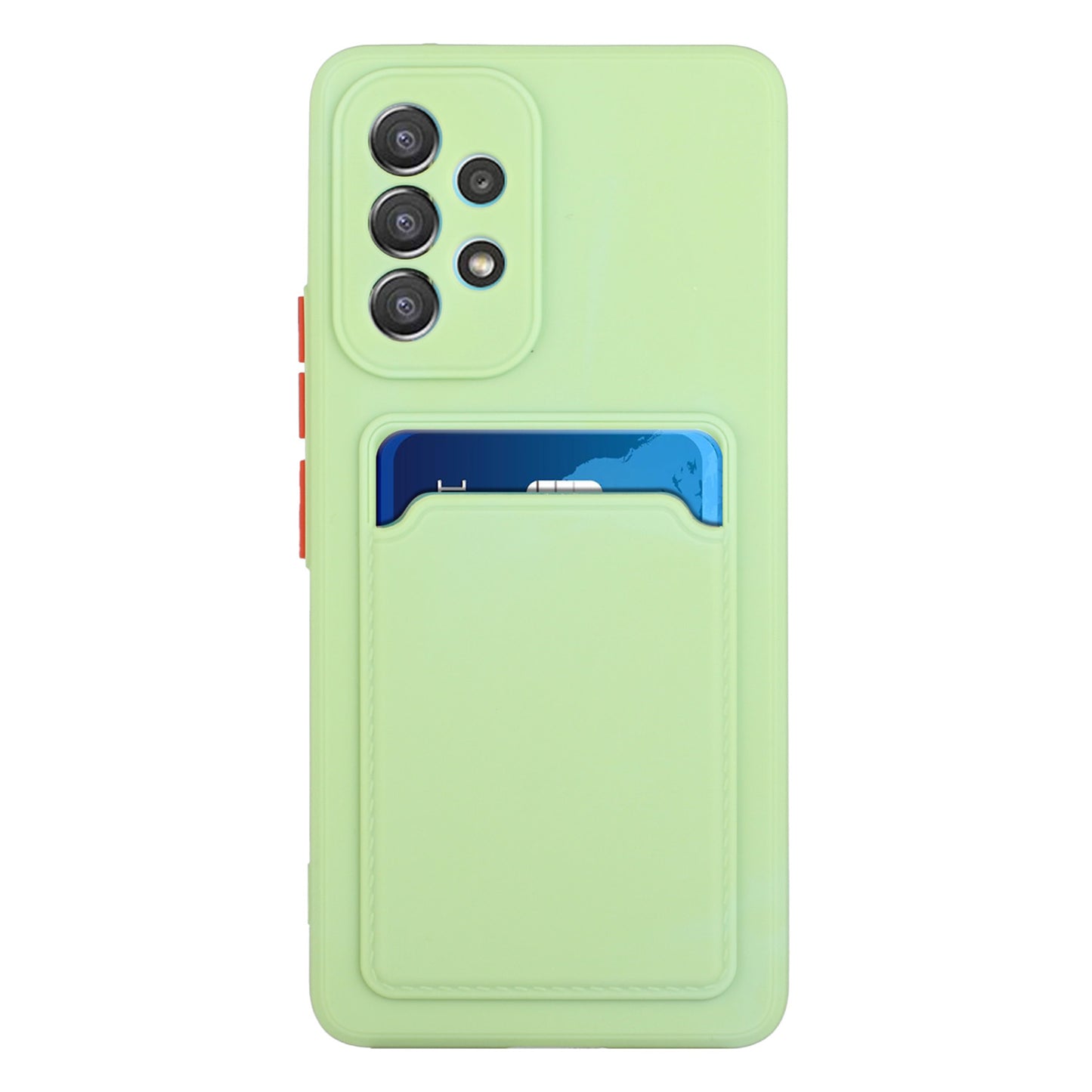 For Samsung Galaxy A53 5G Card Holder Slot Soft TPU Shockproof Anti-Scratch Case Case with Camera Lens Protection