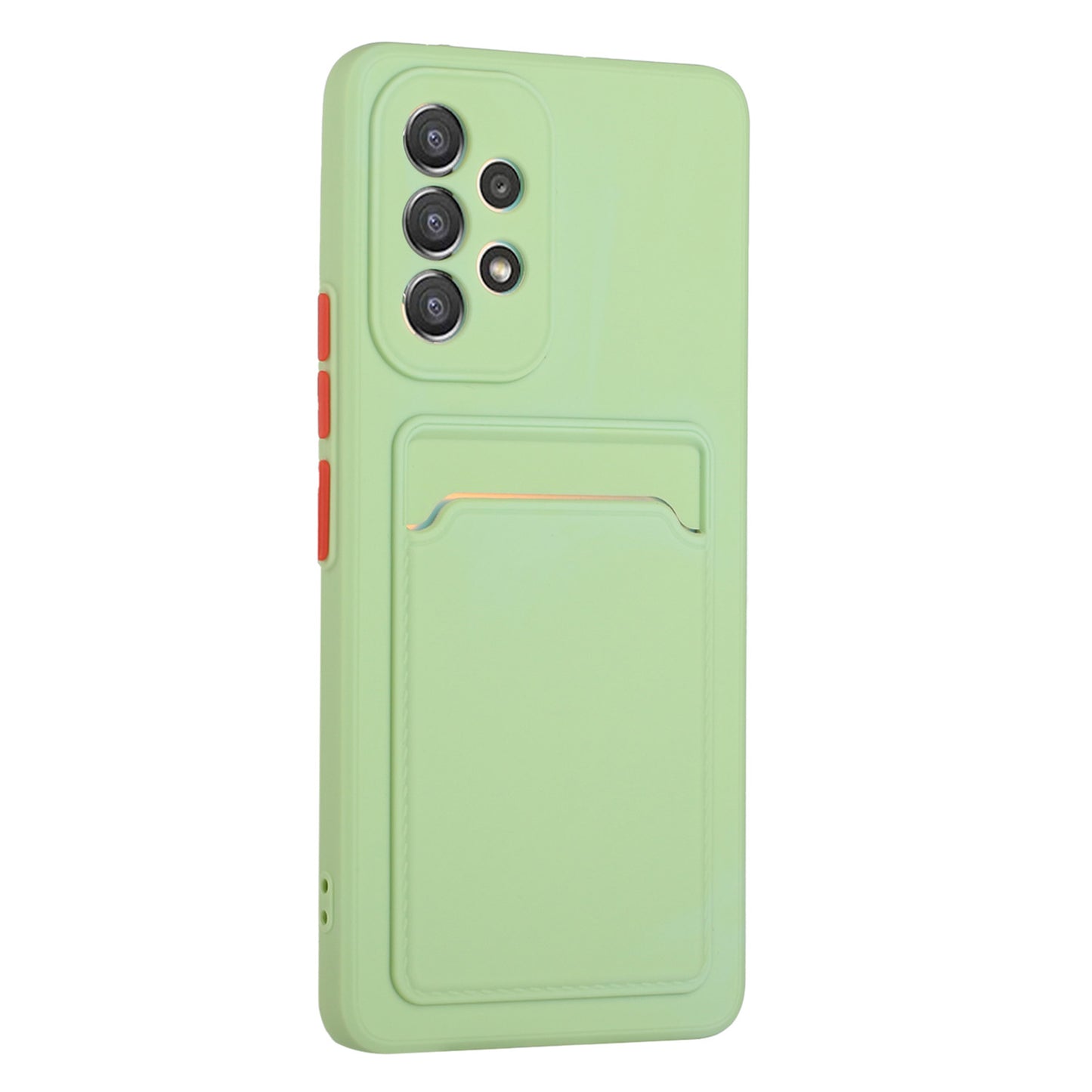 For Samsung Galaxy A53 5G Card Holder Slot Soft TPU Shockproof Anti-Scratch Case Case with Camera Lens Protection