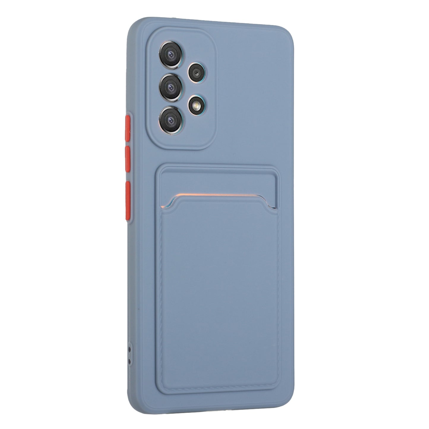 For Samsung Galaxy A53 5G Card Holder Slot Soft TPU Shockproof Anti-Scratch Case Case with Camera Lens Protection