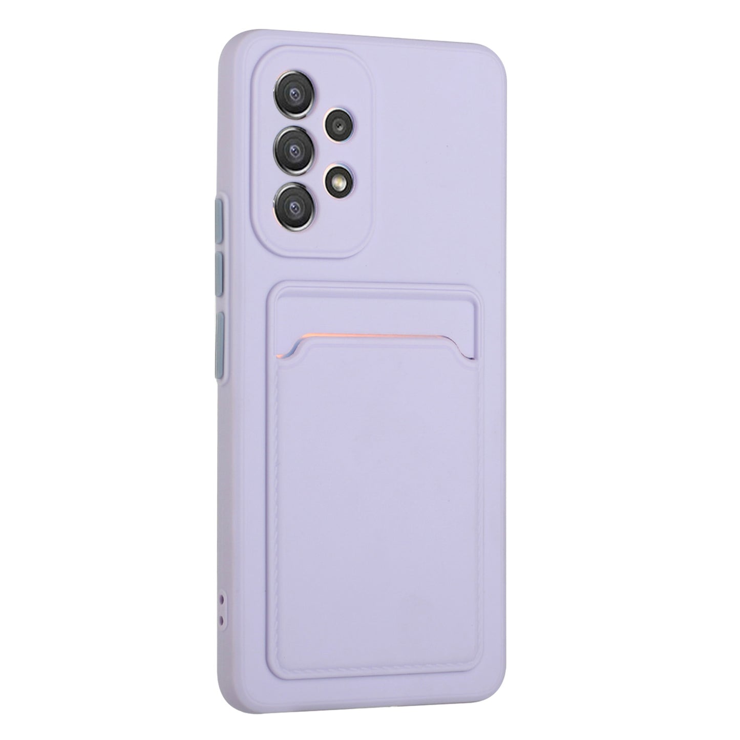 For Samsung Galaxy A53 5G Card Holder Slot Soft TPU Shockproof Anti-Scratch Case Case with Camera Lens Protection
