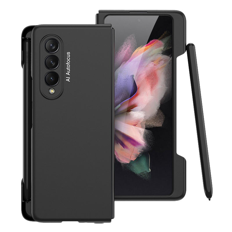 GKK for Samsung Galaxy Z Fold3 5G Hard PC Ultra-slim Case Large Cutouts Shell with Pen Slot