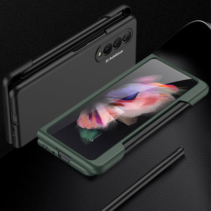 GKK for Samsung Galaxy Z Fold3 5G Hard PC Ultra-slim Case Large Cutouts Shell with Pen Slot