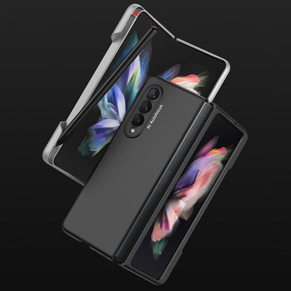 GKK for Samsung Galaxy Z Fold3 5G Hard PC Ultra-slim Case Large Cutouts Shell with Pen Slot