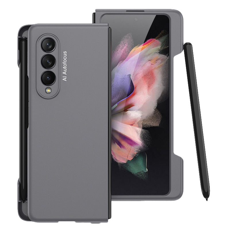 GKK for Samsung Galaxy Z Fold3 5G Hard PC Ultra-slim Case Large Cutouts Shell with Pen Slot