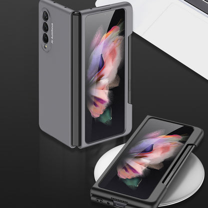 GKK for Samsung Galaxy Z Fold3 5G Hard PC Ultra-slim Case Large Cutouts Shell with Pen Slot