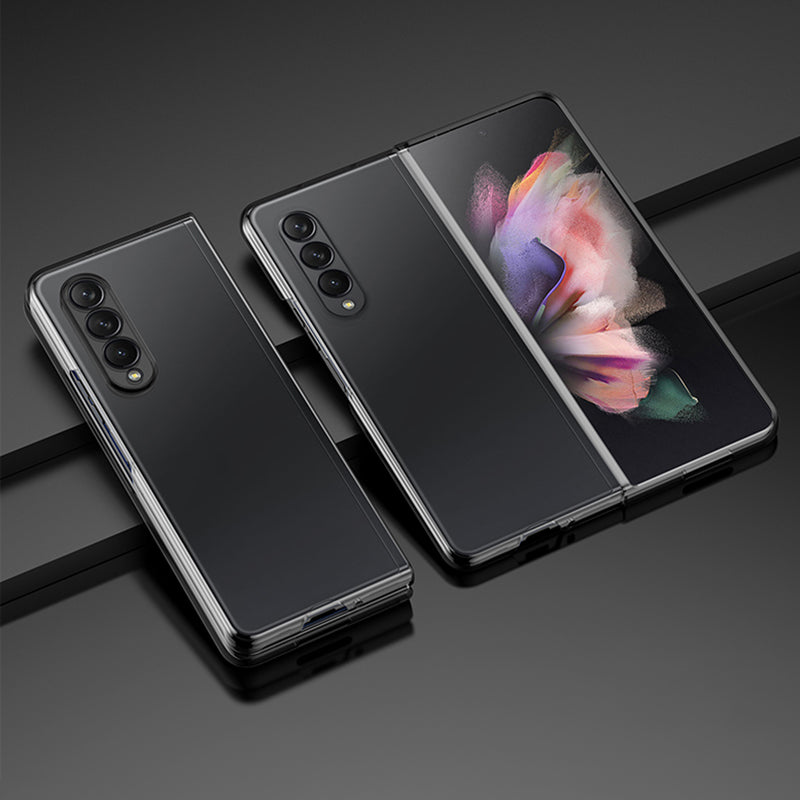For Samsung Galaxy Z Fold3 5G Rubberized Finish Hard PC Folding Phone Case Precise Cutout Protective Cover