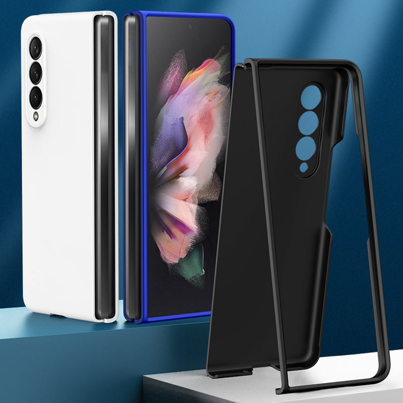For Samsung Galaxy Z Fold3 5G Rubberized Finish Hard PC Folding Phone Case Precise Cutout Protective Cover