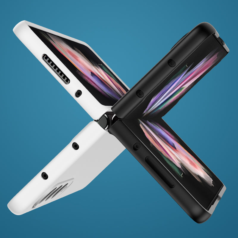 For Samsung Galaxy Z Fold3 5G Rubberized Finish Hard PC Folding Phone Case Precise Cutout Protective Cover